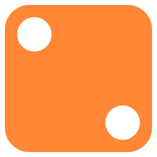 Game Die 2 Emoji from EmojiTwo Colors Set