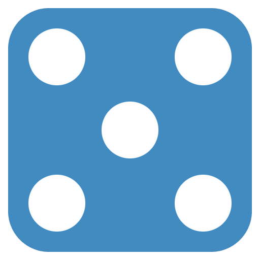 Game Die 5 Element from EmojiTwo Colors Set