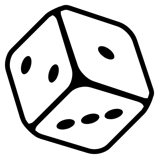 Game Die Emoji from EmojiTwo Black Set