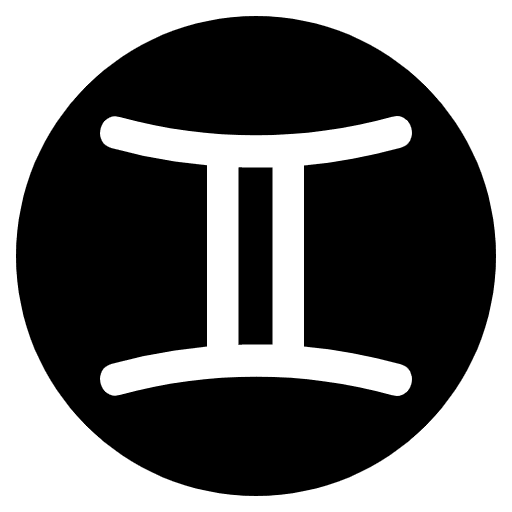 Gemini Emoji from EmojiTwo Black Set
