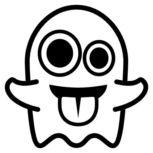 Ghost Emoji from EmojiTwo Black Set