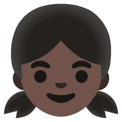 Girl Dark Skin Tone Emoji from Noto Emojis Set