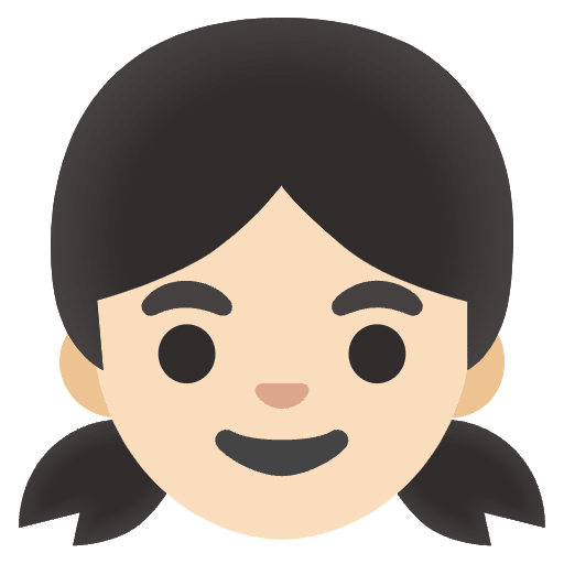 Girl Light Skin Tone Emoji from Noto Emojis Set