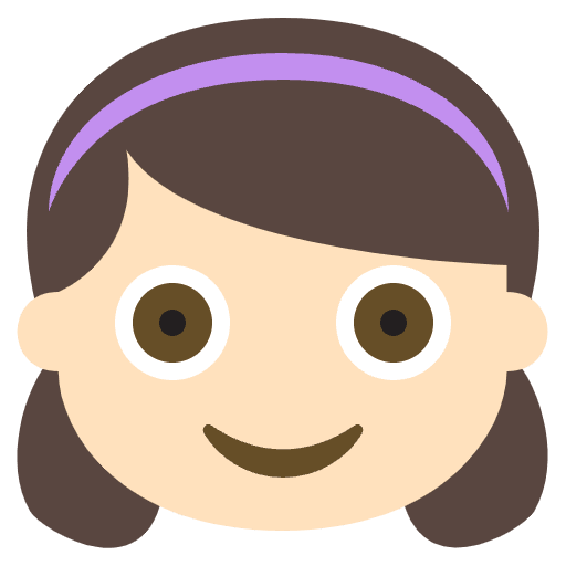 Girl Light Skin Tone Emoji from EmojiTwo Colors Set