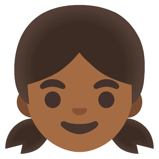Girl Medium Dark Skin Tone Emoji from Noto Emojis Set