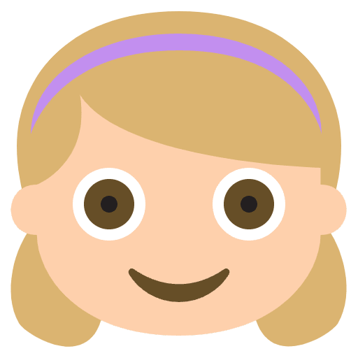 Girl Medium Light Skin Tone Emoji from EmojiTwo Colors Set