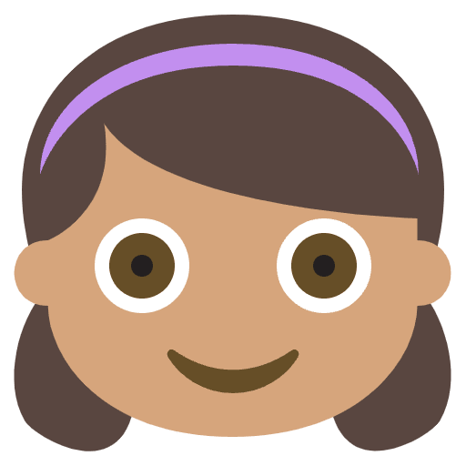 Girl Medium Skin Tone Emoji from EmojiTwo Colors Set