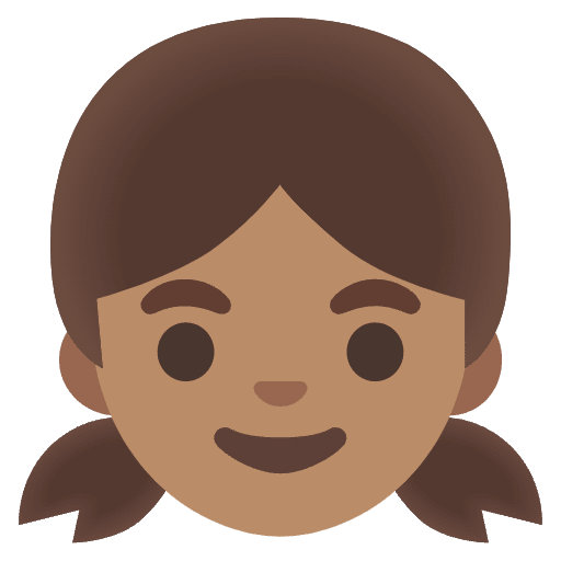 Girl Medium Skin Tone Emoji from Noto Emojis Set