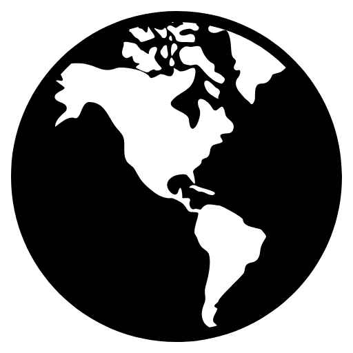 Globe Showing Americas Emoji from EmojiTwo Black Set