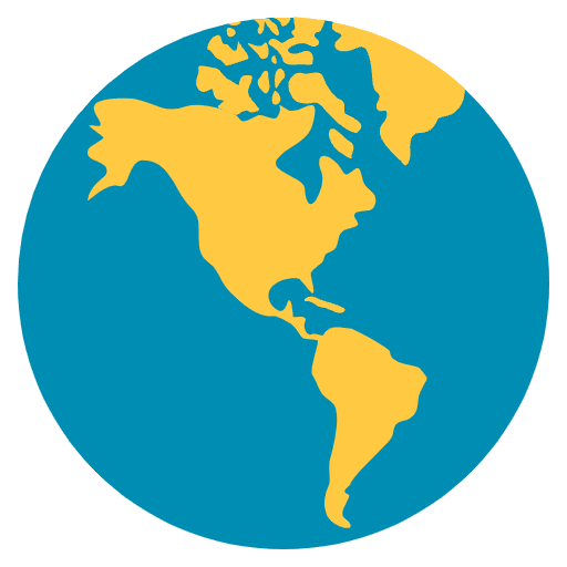 Globe Showing Americas Emoji from EmojiTwo Colors Set