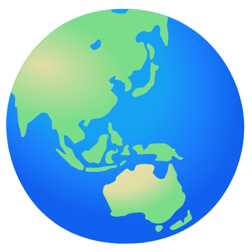 Globe Showing Asia Australia Emoji from Noto Emojis Set