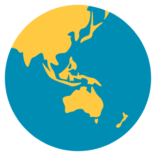 Globe Showing Asia Australia Emoji from EmojiTwo Colors Set