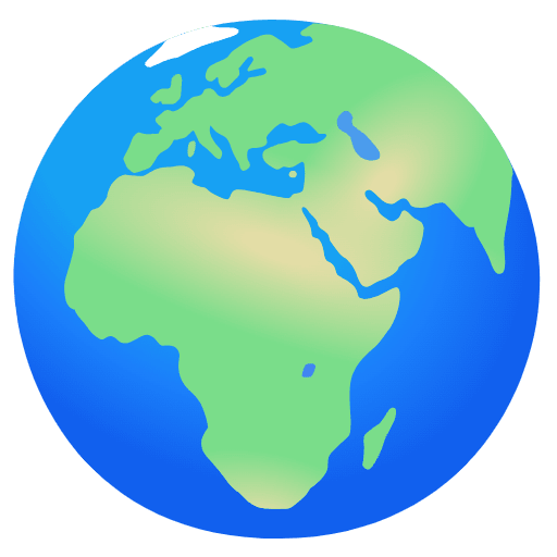 Globe Showing Europe Africa Emoji from Noto Emojis Set