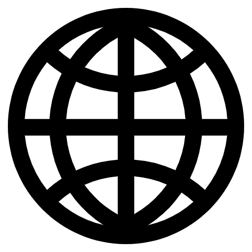 Globe With Meridians Emoji from EmojiTwo Black Set