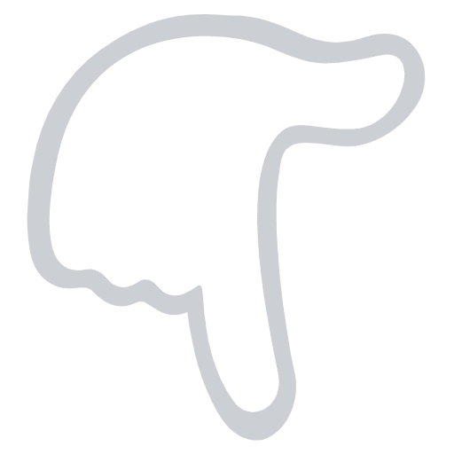 Gloved Hand Pointing Down Emoji from EmojiTwo Colors Set