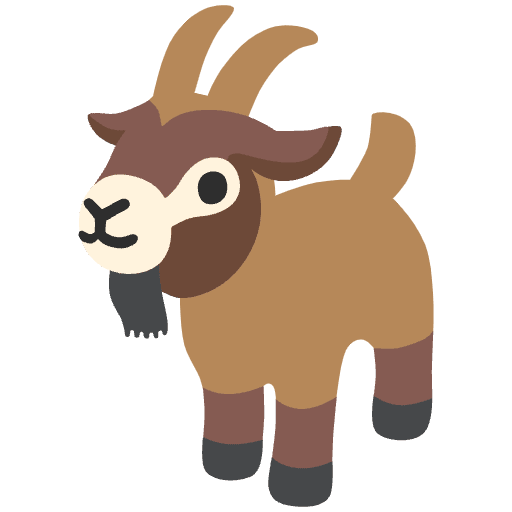 Goat Emoji from Noto Emojis Set