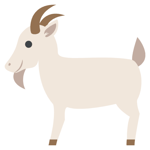 Goat Emoji from EmojiTwo Colors Set