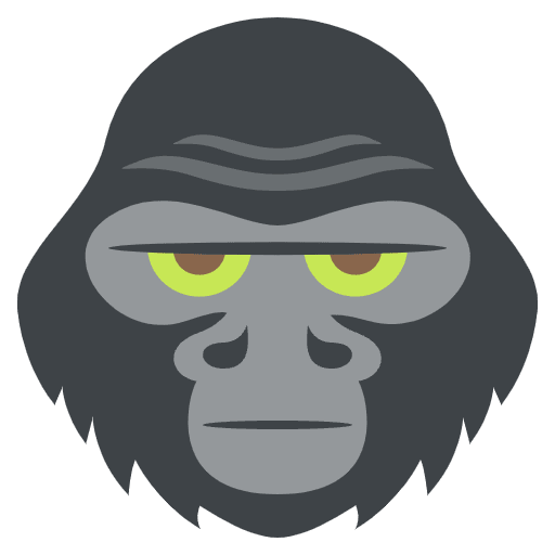 Gorilla Element from EmojiTwo Colors Set