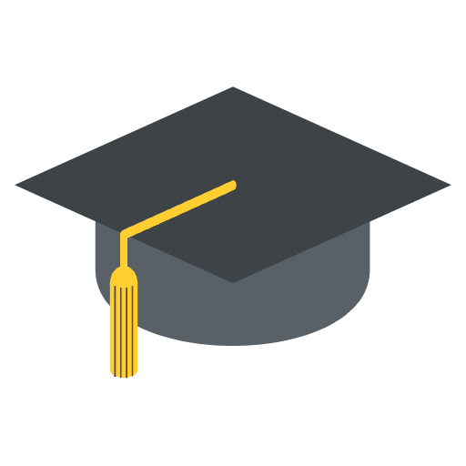 Graduation Cap Emoji from EmojiTwo Colors Set