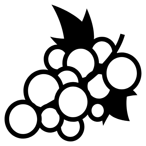 Grapes Emoji from EmojiTwo Black Set
