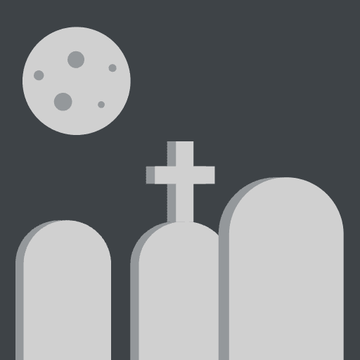 Graveyard At Night Emoji from EmojiTwo Colors Set