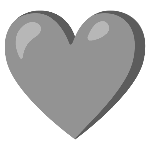 Grey Heart Element from Noto Emojis Set
