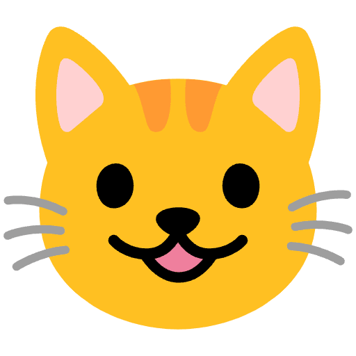 Grinning Cat Emoji from Noto Emojis Set