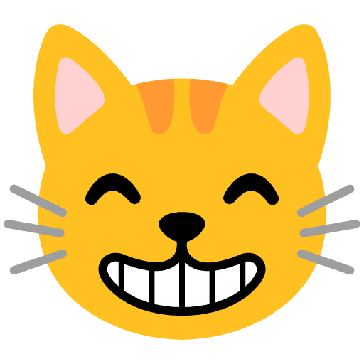 Grinning Cat With Smiling Eyes Emoji from Noto Emojis Set