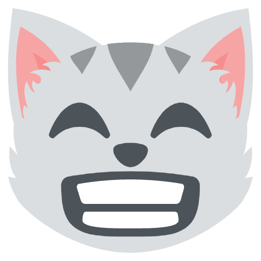 Grinning Cat With Smiling Eyes Emoji from EmojiTwo Colors Set