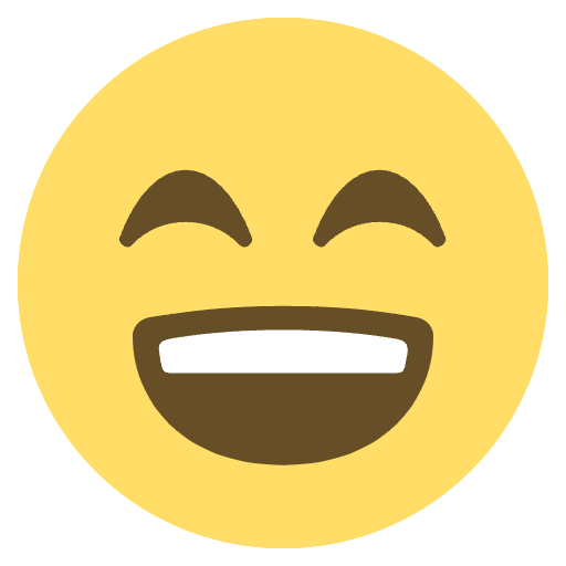 Grinning Face With Smiling Eyes Emoji from EmojiTwo Colors Set