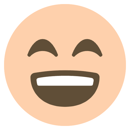 Grinning Face With Smiling Eyes Emoji Emoji from EmojiTwo Colors Set