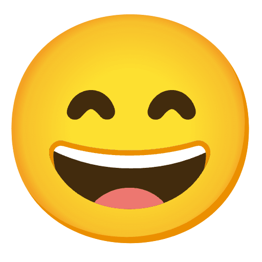 Grinning Face With Smiling Eyes Emoji from Noto Emojis Set