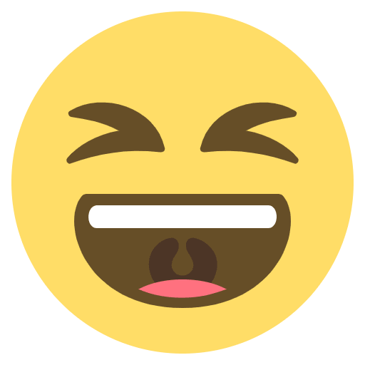 Grinning Squinting Face Emoji from EmojiTwo Colors Set
