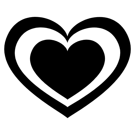Growing Heart Emoji from EmojiTwo Black Set
