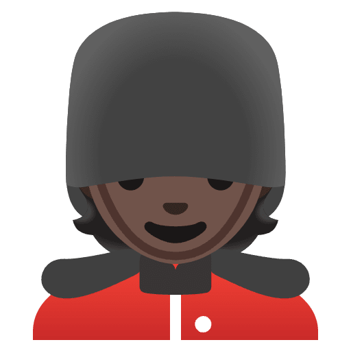 Guard Dark Skin Tone Emoji from Noto Emoji Set