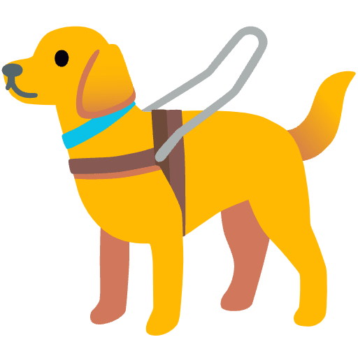 Guide Dog Element from Noto Emojis Set