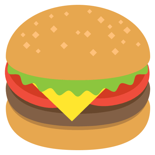 Hamburger Emoji from EmojiTwo Colors Set
