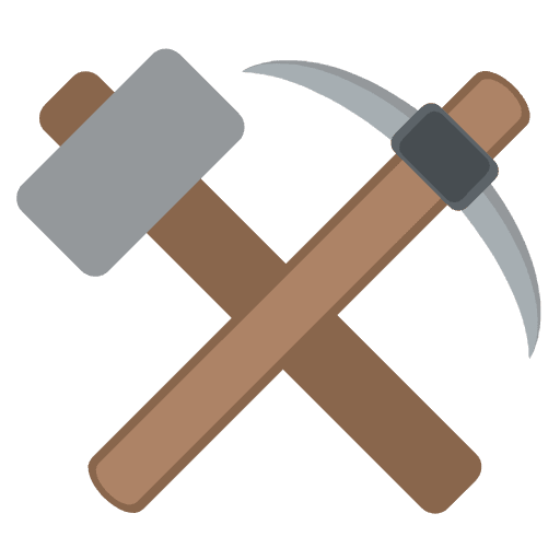 Hammer And Pick Element from EmojiTwo Colors Set