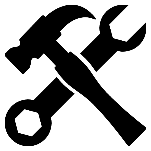 Hammer And Wrench Emoji from EmojiTwo Black Set