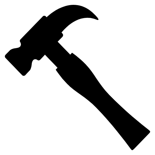 Hammer Emoji from EmojiTwo Black Set