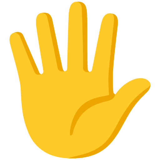Hand With Fingers Splayed Element from Noto Emojis Set