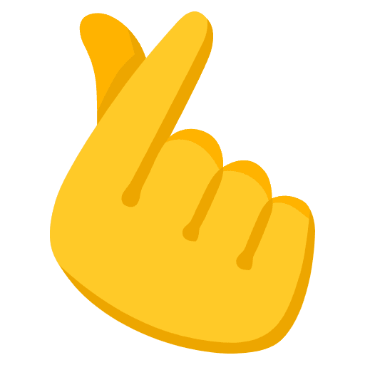 Hand With Index Finger And Thumb Crossed Emoji from Noto Emojis Set