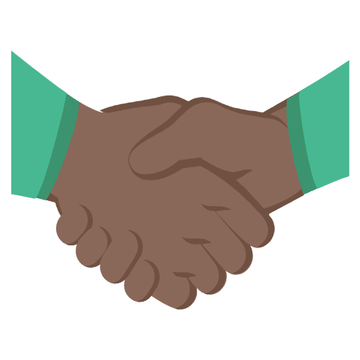 Handshake Dark Skin Tone Emoji from EmojiTwo Colors Set