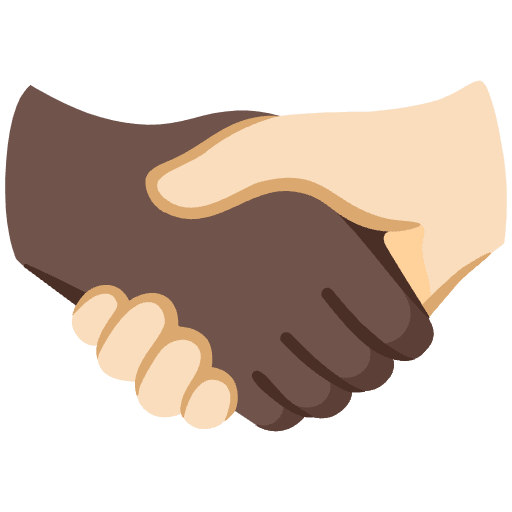 Handshake Dark Skin Tone Light Skin Tone Emoji from Noto Emoji Set