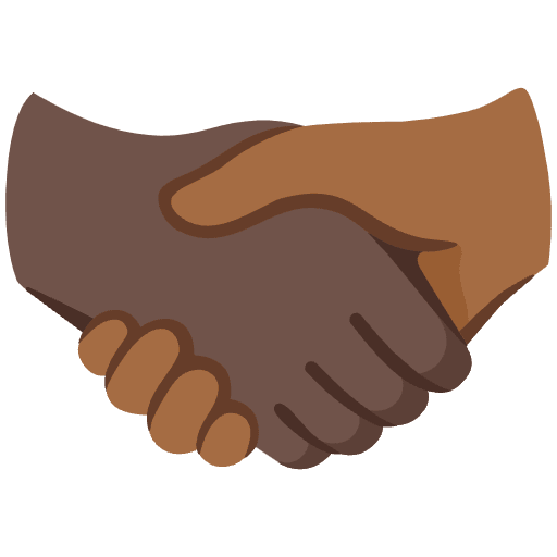 Handshake Dark Skin Tone Medium Dark Skin Tone Emoji from Noto Emoji Set