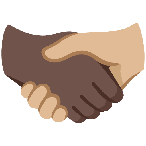 Handshake Dark Skin Tone Medium Light Skin Tone Emoji from Noto Emoji Set