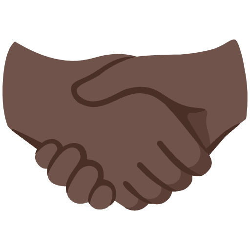 Handshake Dark Skin Tone Emoji from Noto Emoji Set