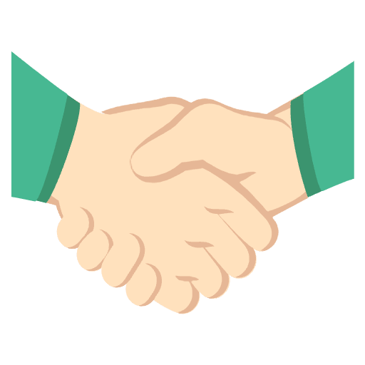 Handshake Light Skin Tone Emoji from EmojiTwo Colors Set