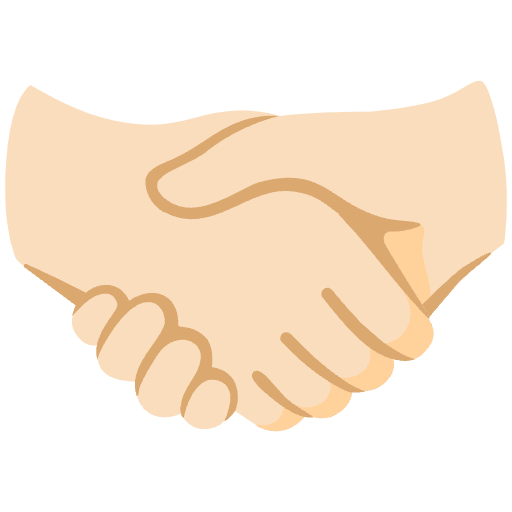 Handshake Light Skin Tone Emoji from Noto Emoji Set