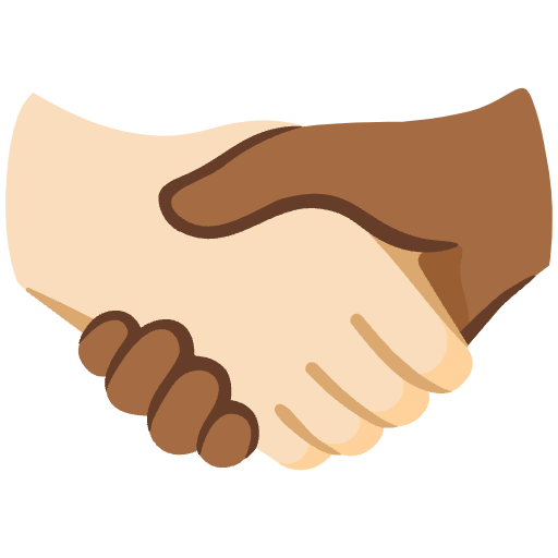 Handshake Light Skin Tone Medium Dark Skin Tone Emoji from Noto Emoji Set